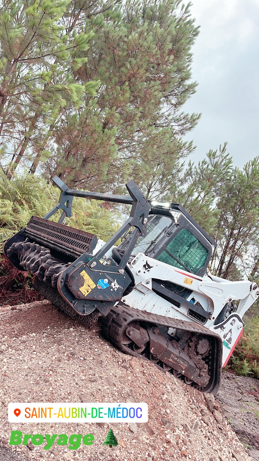 Broyage forestier à Saint Aubin de Médoc