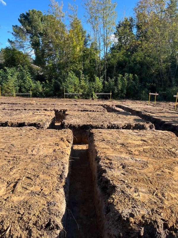 Terrasement d’une maison sur la commune de saint Aubin de médoc