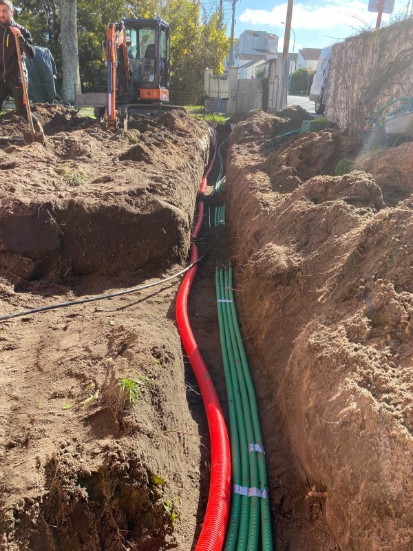 Assainissement et viabilisation d’une maison neuve sur la commune de Pessac .