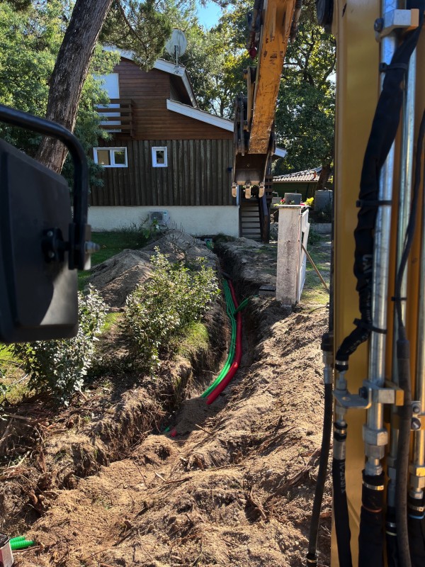 Viabilisation de deux maisons à Maubuisson en Gironde