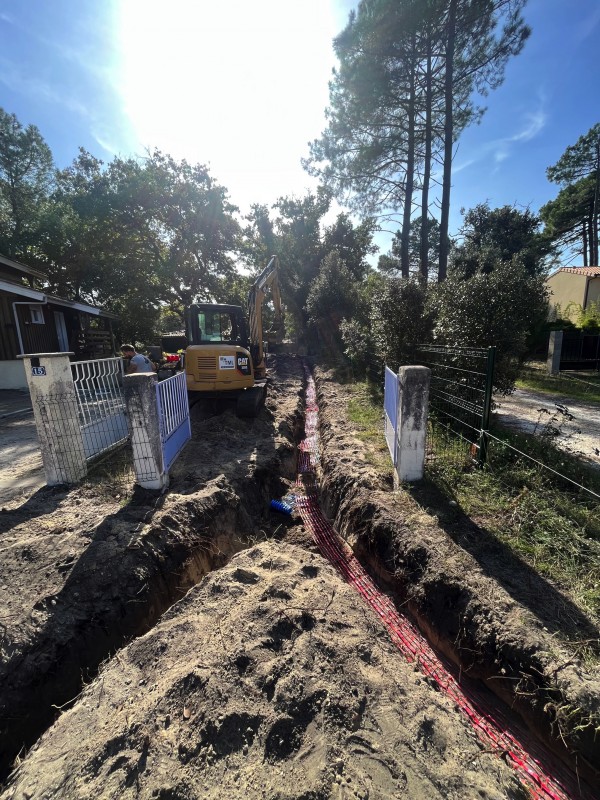 Viabilisation de deux maisons à Maubuisson en Gironde