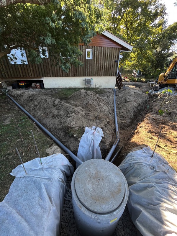 Viabilisation de deux maisons à Maubuisson en Gironde