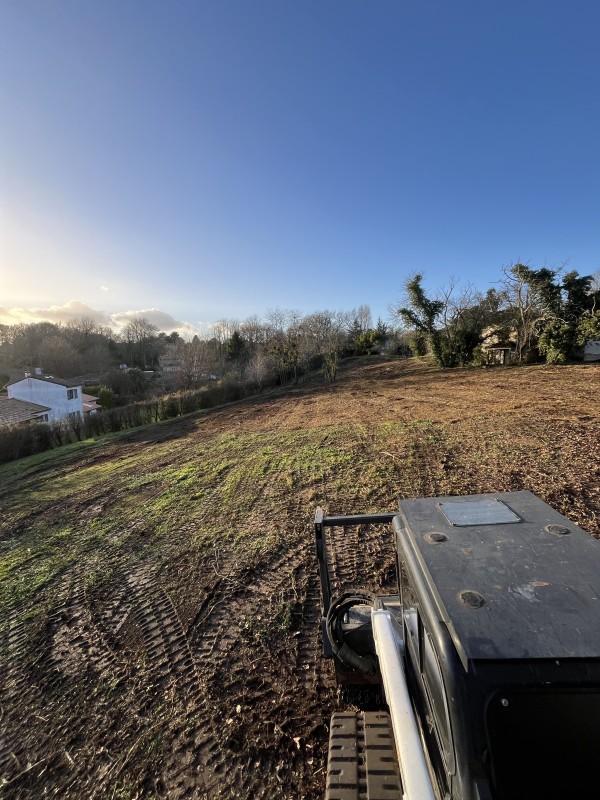 Broyage forestier sur la commune de Latresne en Gironde proche de Bordeaux 