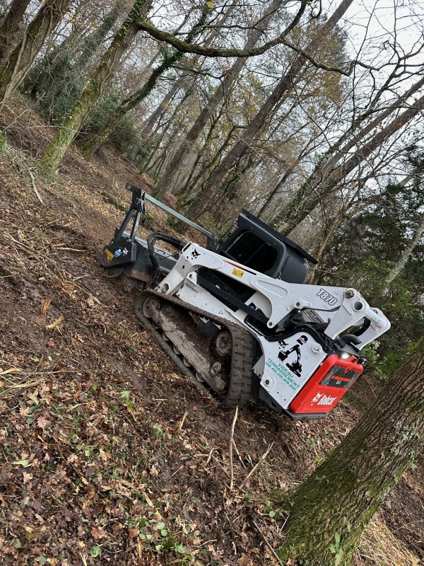 Défrichage de terrain et broyage sur la commune de Lignan de Bordeaux 