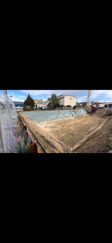 Terrassement terrain Médoc sur la commune du Taillan Médoc avec réalisation d'un parking souterrain