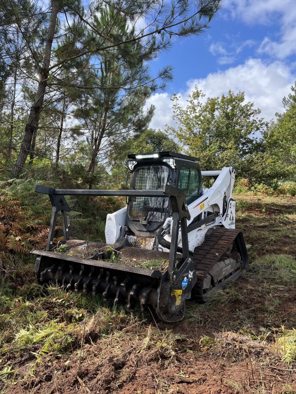 Broyage forestier à Saint Aubin de Médoc