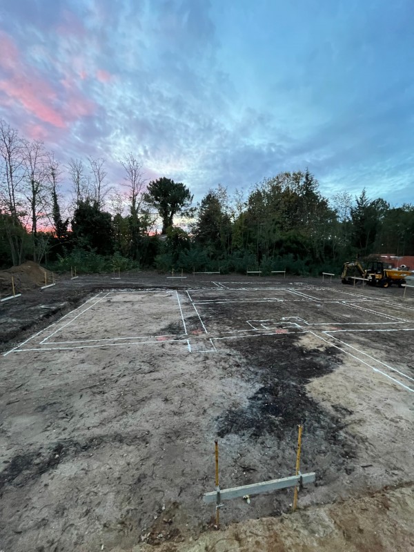 Terrasement d’une maison sur la commune de saint Aubin de médoc