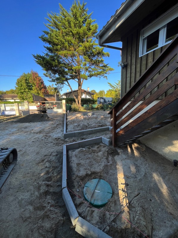 Viabilisation de deux maisons à Maubuisson en Gironde