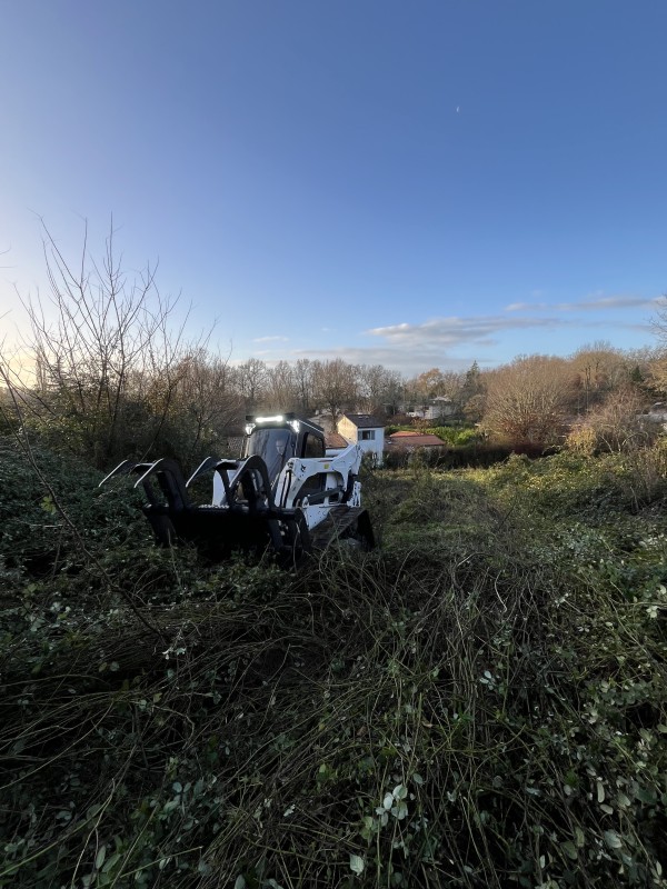 Broyage forestier sur la commune de Latresne en Gironde proche de Bordeaux 