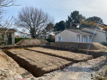 Videau Terrassement -  Travaux de terrassement pour la construction d'une maison individuelle à Pian Médoc